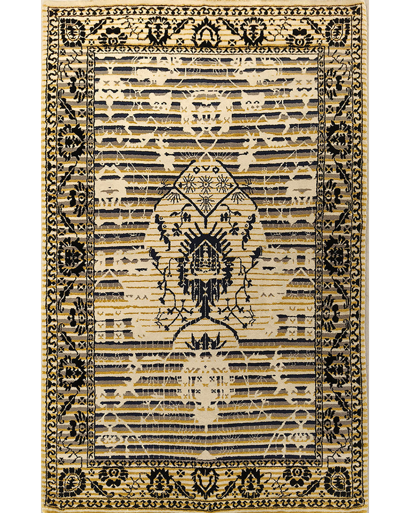 Serendibite Rush Hand Knotted Wool, Bamboo Silk Rug