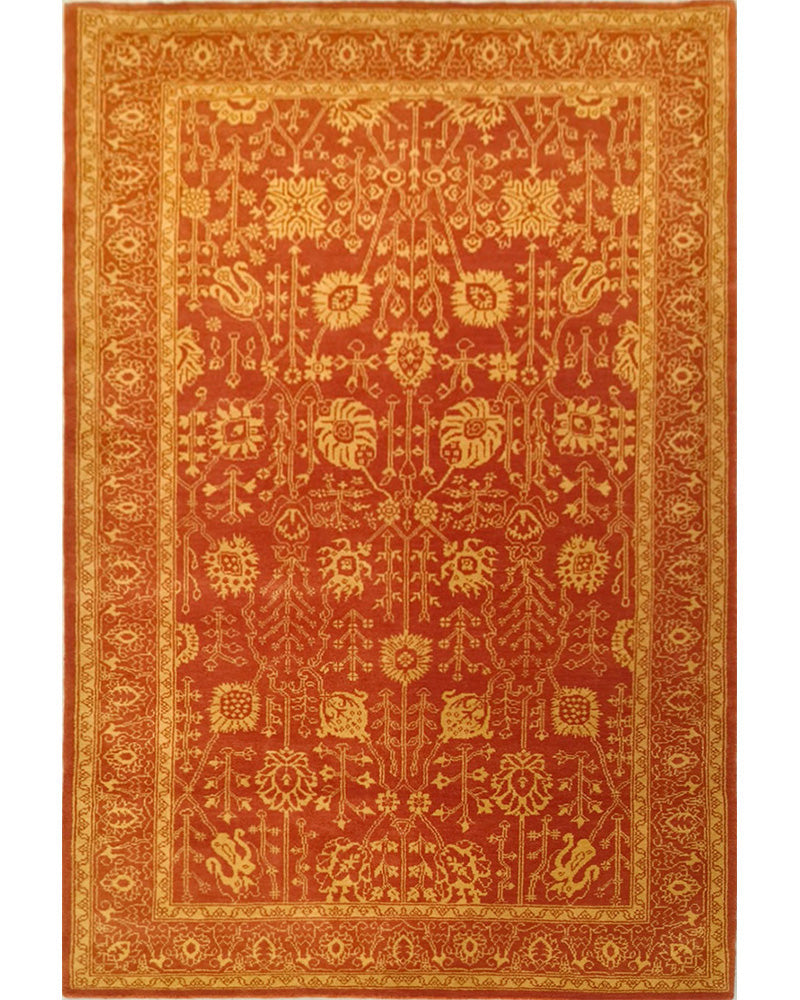 Ruby Ritzy Hand Knotted Woolen Rug