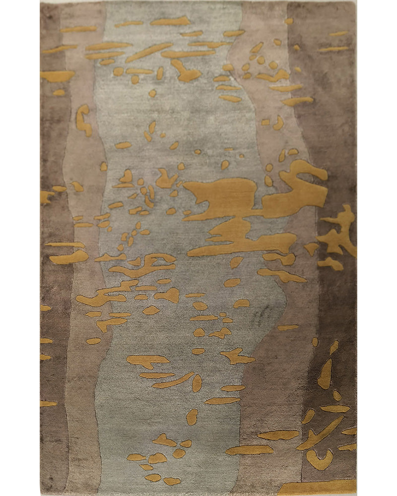 Surtsey Hand Knotted Wool, Tencil Rug