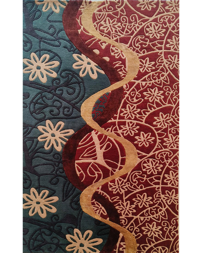 Gymea Hand Knotted Wool, Bamboo Silk Rug