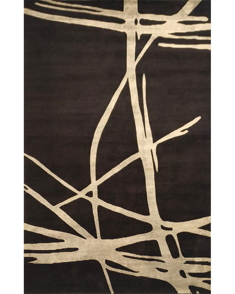 Hand Knotted Wool, Bamboo Silk Rug 3