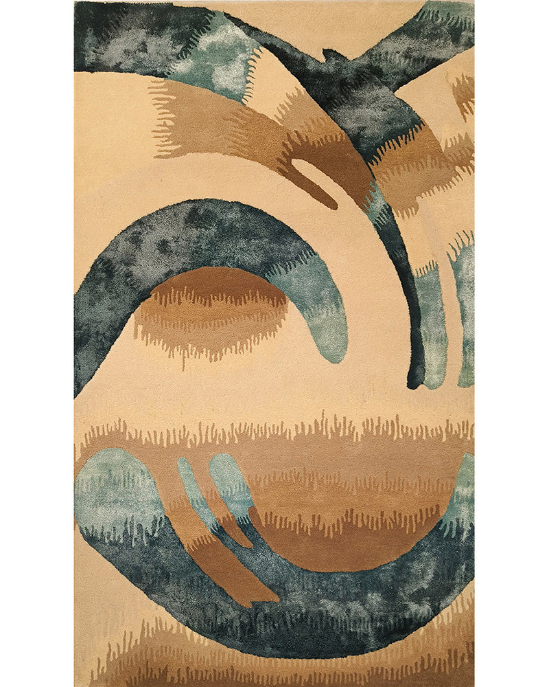 Eccentric Hand Tufted Wool, Viscose Rug