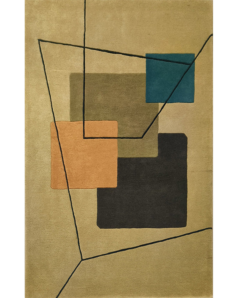 Pinwheel Torrent Hand Tufted Woolen Rug