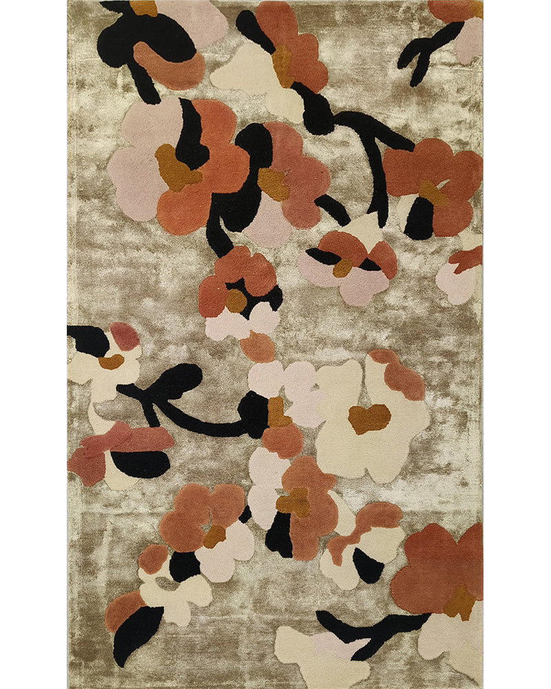 Primrose Patch Hand Tufted Wool, Viscose Rug