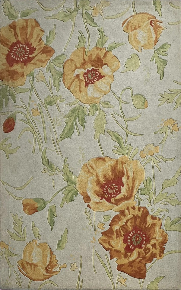 Blossom Boulevard Viscose, Woolen Rug
