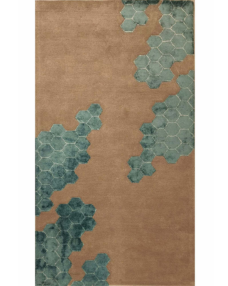 Hexaluxe Hand Tufted Wool, Viscose Rug