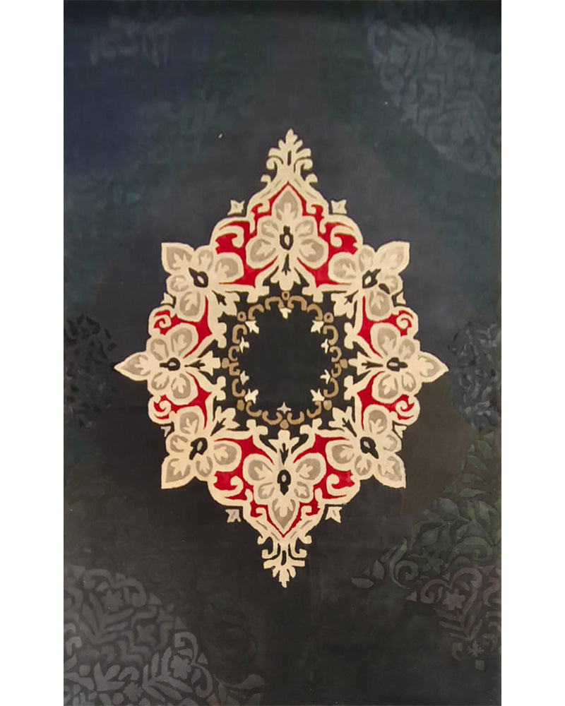 Glaucous Eminence Hand Tufted Wool, Viscose Rug