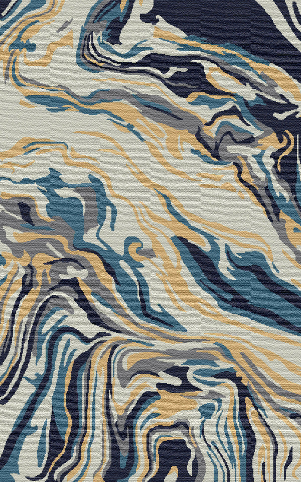 Cosmic Cascade Viscose, Woolen Rug