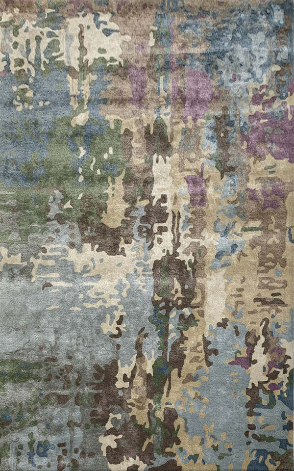 Solar Flare Finesse Viscose, Woolen Rug