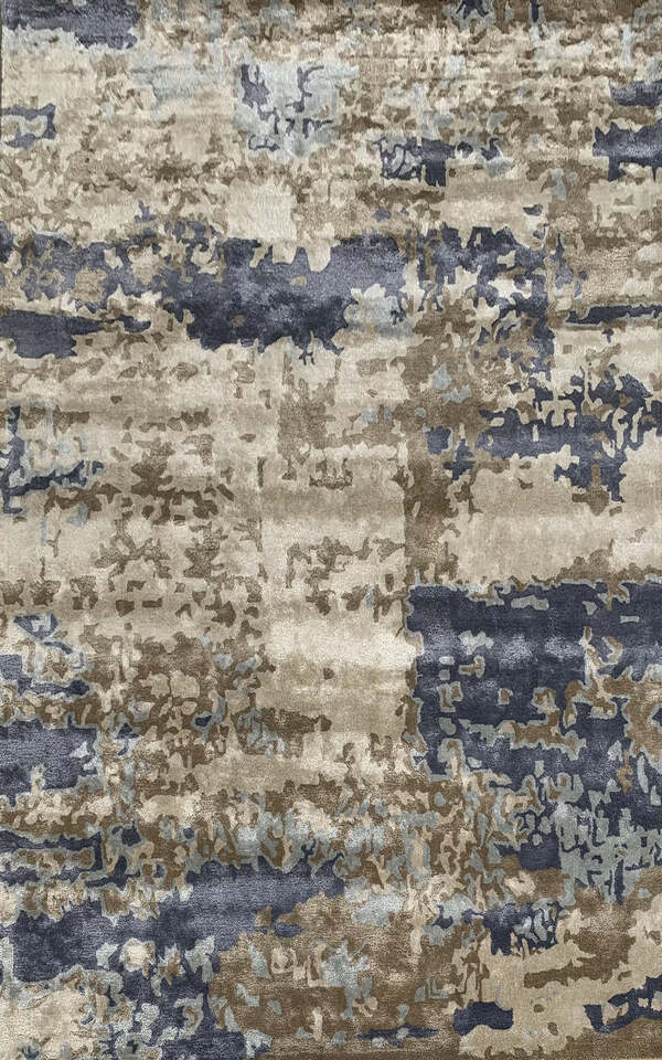 Cosmic Crescent Viscose, Woolen Rug