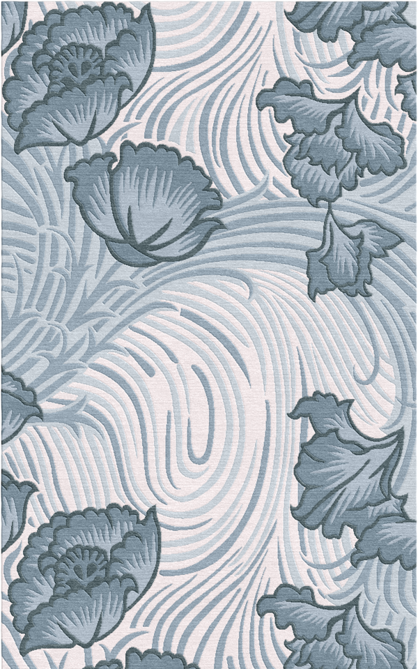 Orchid Oasis Viscose, Woolen Rug