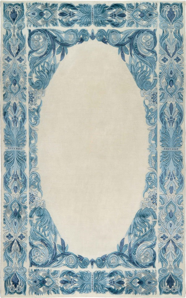 Elite Emporium Hand Tufted Rug - viscose & nz wool
