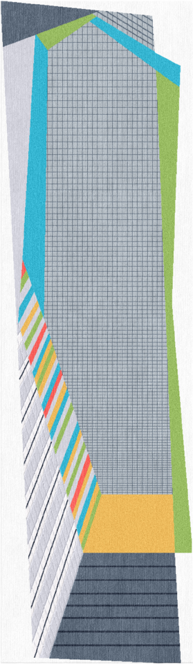Color Block Grid Hand Tufted Carpet - New Zealand Wool, Viscose & Silk ...